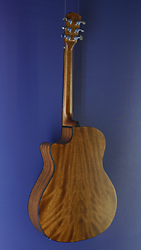 James Neligan steel-string guitar Auditorium shape, mahogany, cutaway, Fishman pickup, back view