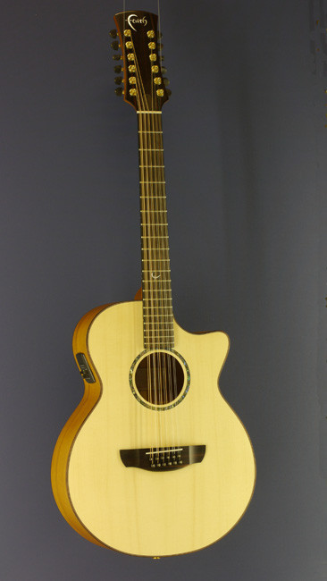 Faith Venus Naked 12-string Guitar spruce, mahogany, cutaway, pickup