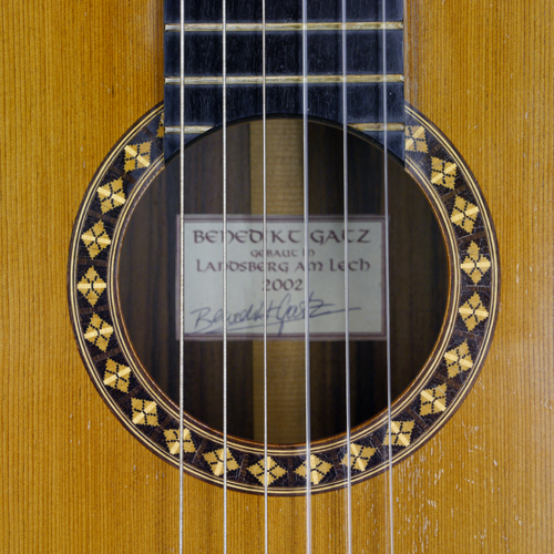 Rosette von Konzertgitarre, gebaut von Benedikt Gatz