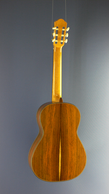 Rolf Eichinger luthier guitar spruce, rosewood, year 2006, scale 64 cm, back view