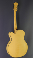 Höfner Bluetone Superdeluxe natural Jazzgitarre, Fichte, Ahorn, Cutaway, 1 Pickup, Rückansicht