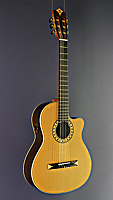 Alhambra crossover electro acoustic classical guitar, cedar, rosewood, cutaway, pickup