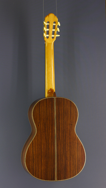 Antonio de Vega, Model Auditorio, classical guitar with short scale, spruce, rosewood, back side