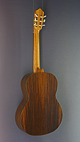 Lacuerda, Model 65 P, classical guitar cedar, rosewood, scale 65 cm, back view