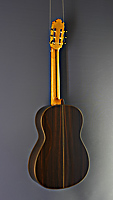 Ricardo Moreno, Model Albeniz, classical guitar spruce, rosewood, scale 65 cm, back side