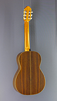Vicente Sanchis, Modell 1903, kleines Torres-Modell, klassische Gitarre, Mensur 64 cm, Zeder, Palisander, Rückseite