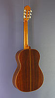 Antonio Marin Montero luthier guitar spruce, rosewood, scale 65 cm, year 1987, back view