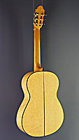 Antonio Marin Montero luthier guitar spruce, birdseye maple, scale 65 cm, year 2019, back view
