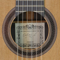 Antonio Marin Montero Spanish guitar with cedar top and rosewood back and sides, year 2011, rosette, label