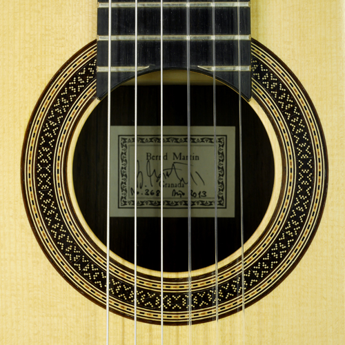 Rosette of a classical guitar built by Bernd Martin