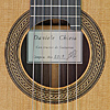 Daniele Chiesa classical guitar cedar, rosewood, scale 65 cm, year 2019, rosette, label