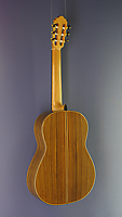 Dominik Wurth luthier guitar cedar, rosewood, scale 64 cm, year 2017, back view