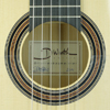 rosette and label of Dominik Wurth Flamenco guitar spruce, cypress, year 2014