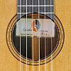 Rosette and label of guitar Eugenio Riba with cedar top and rosewood back and sides, year 2016