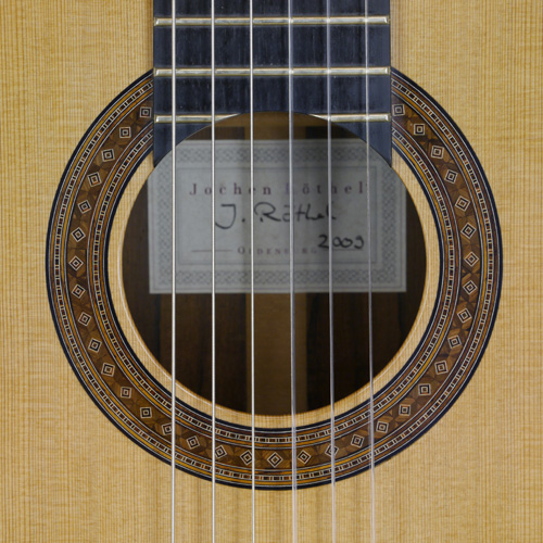 Rosette von Konzertgitarre, gebaut von Jochen Röthel