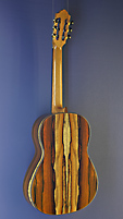 Kolya Panhuyzen Meistergitarre Zeder (Lattice), Palisander, Mensur 65 cm, Baujahr 2022, Rückseite