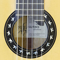 Matthias Hartig - Matteo Guitars, classical guitar made of spruce and black limba in 2019, scale 65 cm, rosette and label