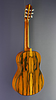 Rolf Eichinger luthier guitar spruce, rosewood, year 1989, scale 65 cm, back view