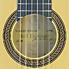 Rolf Eichinger luthier guitar with spruce top and birdseye maple back and sides, scale 65 cm, year 1996, rosette and label