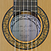 Rosette und Schild von Konzertgitarre gebaut von Gitarrenbauer Sören Lischke