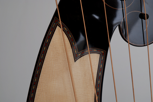 Dominik Wurth, Harp-Guitar, 11 strings, spruce, rosewood, inlays