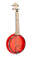 Gold Tone Concert-Ukulele-Banjo transparent red