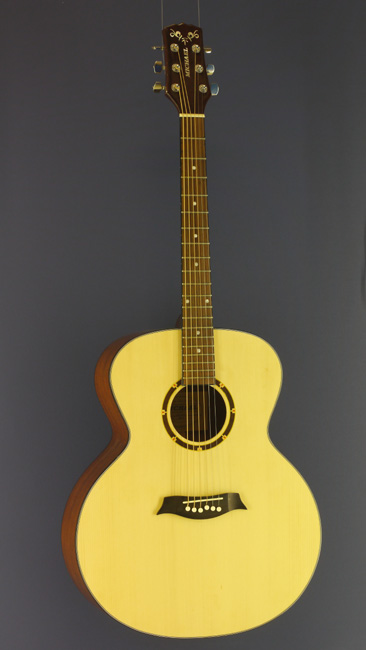 Michael, acoustic steel-string guitar,Jumbo form with solid spruce top and mahogany back and sides