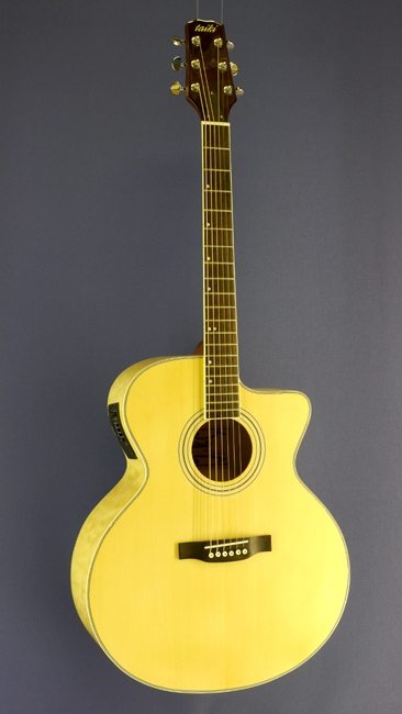 Taiki steel-string guitar Jumbo form, spruce, maple, pickup, cutaway