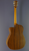 Christian Stoll PT69 luthier steel-string guitar cedar, rosewood, cutaway, back view