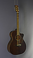 Faith Legacy Dark Roast Earth Cut/Electro acoustic guitar in Patrick James Eggle "Earth" shape, all solid dark roasted African Khaya mahogany with cutaway and Flex T-Blend pickup