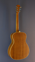 James Neligan Ezra Series steel-string guitar OM form, cedar, mahogany, sunburst, back view