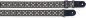 Preview: Guitar strap with brodered folk pattern, white