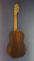 Preview: Lacuerda 65 P, Classical Guitar with solid cedar top, back view