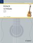 Preview: Ponce, Manuel Maria: 12 Preludes for guitar solo, sheet music