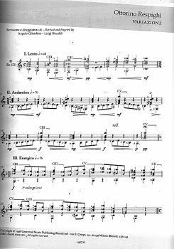 20th Century Italian Composers, Italienische Musik des 20. Jahrhunderts für Gitarre solo, Noten Beispiel