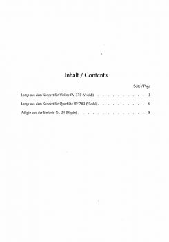 3 Duette nach Vivaldi und Haydn für Flöte (Altblöckflöte) und Gitarre, Noten Inhalt