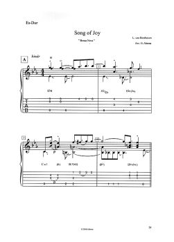 Ahrens, Heinz: The modern Arrangement for classical guitar - Reharmonisation, Workshop, sheet music sample
