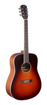 Acoustic guitar J.N. Ezra, steel-string guitar in dreadnought shape with solid cedar top, sunburst finished