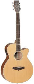 Akustikgitarre mit Tonabnehmer Tanglewood TW9 Super Folk Winterleaf, Gitarre mit massiver Zederdecke