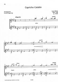 Albéniz, Isaac: Collection, 10 Pieces for 2 Guitars, guitar duet, sheet music sample