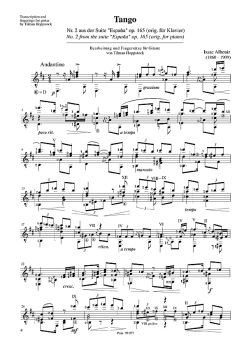 Albéniz, Isaac: El Polo & Tango for guitar solo, sheet music sample