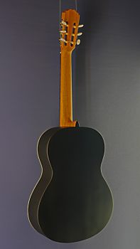 Klassische Gitarre Alhambra, Modell 1C Black Satin, schwarze Konzertgitarre, Rückseite