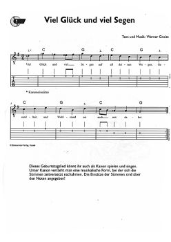 Ansorge, Peter, Szordikowski, Bruno: Old Mac Donald spielt Gitarre, Volks- und Kinderlieder für 1-2 Gitarren, Noten und Tabulatur Beispiel