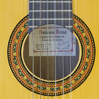 Preview: Antonio Ariza Spanish classical guitar, spruce, walnut, luthier guitar, rosette, label