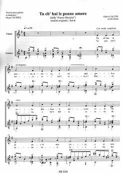 Arie Antiche Vol. 1 for Voice and Guitar, sheet musicsample