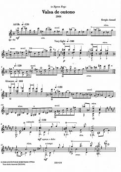 Assad, Sergio: Valsa de Outono, Guitar solo sheet music sample