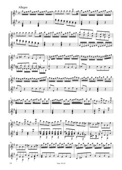 Bach, Johann Sebastian: Concierto G Major, BWV 973 after Vivaldi for Violin/ Mandolin and Guitar, sheet music sampel