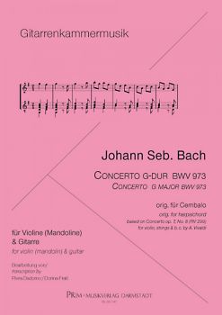 Bach, Johann Sebastian: Concierto G-Dur, BWV 973 nach Vivaldi für Violine/ Mandoline und Gitarre, Noten