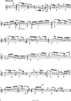 Bach, Johann Sebastian: Suite a-moll, BWV 995, Bearbeiter Tilman Hoppstock, Noten Beispiel
