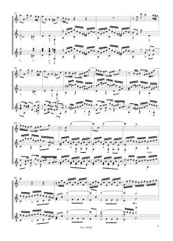 Bach, Johann Sebastian: Sonata in a minor, BWV 1020 for Violin/ Flute and Guitar, sheet music sample